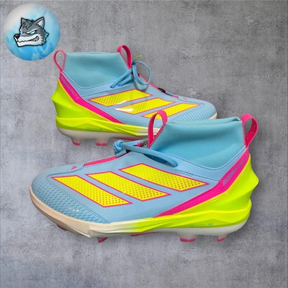 Adidas Adizero Impact + 2.0 TPU Baseball Cleats Columbia Blue Men Sz 12 JH6721